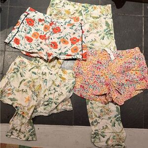 Floral Pajama Party - GAP & J Crew Women's Floral Pajama Shorts and Pants